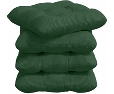 Sėdynių pagalvėlės 4 pcs Tamsiai žalia 40 x 40 cm