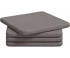 Sėdynių pagalvėlės 4 pcs Taupe 40 x 40 x 3 cm audinys