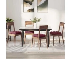 Sėdynių pagalvėlės 4 pcs Vyno raudona 40 x 40 x 12 cm audinys