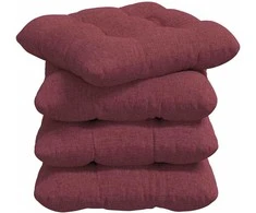 Sėdynių pagalvėlės 4 pcs Vyno raudona 40 x 40 x 12 cm audinys