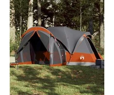 Šeimos palapinė, pilka ir oranžinė, aštuonvietė, tipi