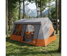 Šeimos palapinė su lietpalčiu, atspari vandeniui 9 asmeniui