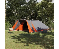Tipi palapinė Pilka ir oranžinė 660 x 456 x 200 cm tafta