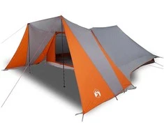 Tipi palapinė Pilka ir oranžinė 660 x 456 x 200 cm tafta