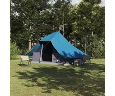Tipi palapinė su stogu Mėlyna 364 x 281 x 257 cm tafta