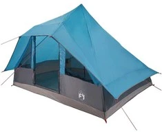 Tipi palapinė su stogu Mėlyna 364 x 281 x 257 cm tafta