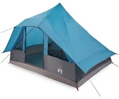 Tipi palapinė su stogu Mėlyna 364 x 281 x 257 cm tafta