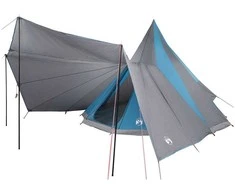 Tipi palapinė su stogu Mėlyna 510 x 690 x 330 cm tafta