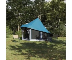 Tipi palapinė su stogu Mėlyna 404 x 370 x 270 cm tafta