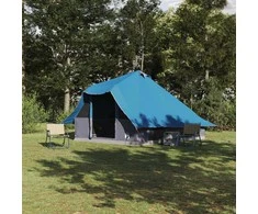 Tipi palapinė su stogu Mėlyna 358 x 296 x 258 cm tafta