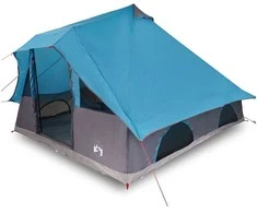 Tipi palapinė su stogu Mėlyna 358 x 296 x 258 cm tafta