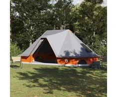 Tipi palapinė Pilka ir oranžinė 680 x 430 x 270 cm tafta