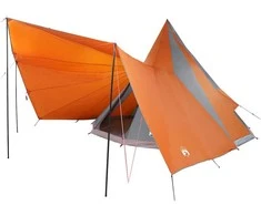 Tipi palapinė Pilka ir oranžinė 510 x 690 x 330 cm tafta