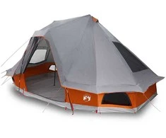 Tipi palapinė Pilka ir oranžinė 466 x 310 x 240 cm tafta