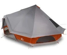 Tipi palapinė Pilka ir oranžinė 680 x 430 x 270 cm tafta