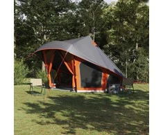 Tipi palapinė Pilka ir oranžinė 508 x 470 x 300 cm tafta