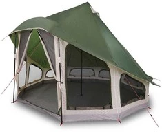 Tipi palapinė su stogu Žalia 404 x 370 x 270 cm tafta