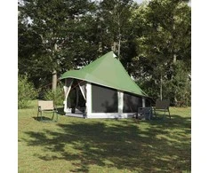 Tipi palapinė su stogu Žalia 404 x 370 x 270 cm tafta