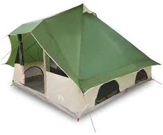 Tipi palapinė su stogu Žalia 358 x 296 x 258 cm tafta