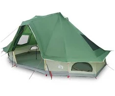 Tipi palapinė su stogu Žalia 466 x 310 x 240 cm tafta