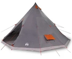 Tipi palapinė Pilka ir oranžinė 560 x 560 x 300 cm tafta