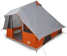 Tipi palapinė Pilka ir oranžinė 358 x 296 x 258 cm tafta