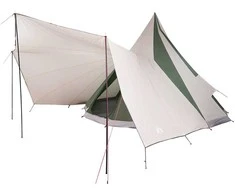 Tipi palapinė su stogu Žalia 510 x 690 x 330 cm tafta