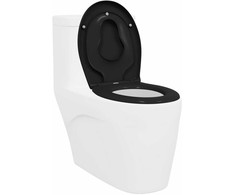 Tualeto sėdynė Juoda 47 x 37 x 4 cm Duroplastas