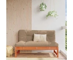 Sodo vidurinė sofa Tvirtas pušies medis Vaško Ruda