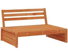 Sodo vidurinė sofa Kietas pušies medis Vaško Ruda