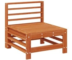 Sodo vidurinė sofa Tvirtas pušies medis Vaško Rudos Pušies