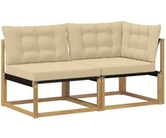Sekcija sofa vienetai su pagalve Balta 162,5 x 83 x 73 cm