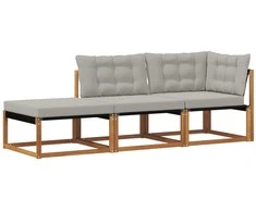 Sekcija sofa vienetai 3 Vienetas Natūrali ir šviesiai pilka