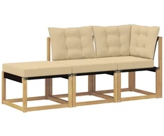 Sekcija sofa vienetai su pagalve 3 Vienetas Balta