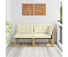 Sekcija sofa vienetai su pagalve Balta 162,5 x 83 x 73 cm