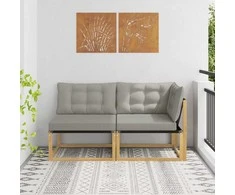 Sekcija sofa vienetai su pagalve Balta 162,5 x 83 x 73 cm