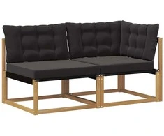 Sekcija sofa vienetai su pagalve Balta 162,5 x 83 x 73 cm