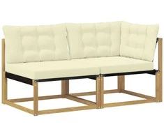 Sekcija sofa vienetai su pagalve Balta 162,5 x 83 x 73 cm
