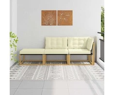 Sekcija sofa vienetai su pagalve Balta 241,5 x 83 x 73 cm