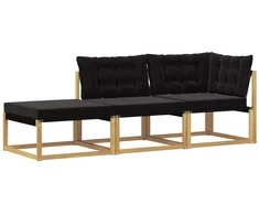 Sekcija sofa vienetai su pagalve Balta 241,5 x 83 x 73 cm