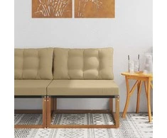 Sekcija sofa vienetai Kietasis akacijos medis ir Textilene