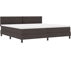 Kiemas lova su čiužiniu Tamsiai rudas 200 x 200 cm audinys