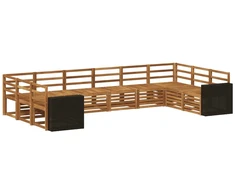 Sekcijos sofų komplektas 10 pcs Natūrali