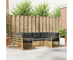 Sekcijos sofų komplektas 6 pcs Balta ir antracito