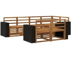 Sekcijos sofų komplektas 7 pcs Natūrali