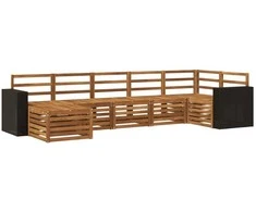 Sekcijos sofų komplektas 7 pcs Natūrali