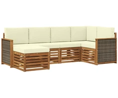 Sekcijos sofų komplektas su pagalve 5 pcs