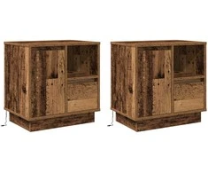 Šalia lovos spintelė 2 pcs Senas medis 50 x 34,5 x 50 cm