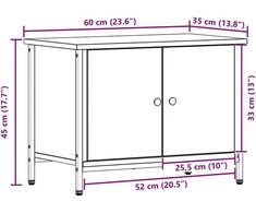 TV staliukas Televizoriaus spintelė 60 x 35 x 45 cm Senovinis medis