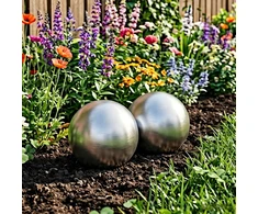 Šepečiu aptrauktas kamuolys 2 pcs Ø 15 cm Sidabrinė